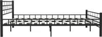 vidaXL Rama łóżka czarna stal 200x200 cm