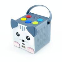 X4-TECH Bobby Joey CatBox Lautsprecher Kabellos Tragbar für Kinder - mit Akku SD USB Bluetooth