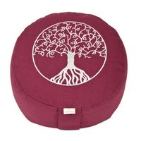 Meditationskissen Glückssitz® Lebensbaum Farbe - aubergine