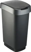 Odpadkový koš Rotho 50 L Twist - Výklopný koš 40,1 x 29,8 x 60,2 cm - Plastový odpadkový koš - Odpadkový koš - Výklopná nebo skládací funkce sběrače odpadu