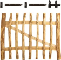 Gartentor Holz B 100 x H 120 cm, 3-5 cm Lattenabstand verschiedene Größen Staketenzaun Haselnuss Staketentor Holztor Kastanienzaun