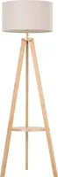 HOMCOM Moderne Stehlampe für Schlafzimmer, Arbeitszimmer, Wohnzimmer mit E27-40-W-Leuchten und Fußknopf mit Edelstahl-Stativfuß, 154 cm