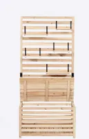 HOME DELUXE - Parawan balkonowy - ORELIA - Wymiary 80 x 40 x 171 cm I Ławka ogrodowa Parawan ogrodowy Skrzynia ogrodowa