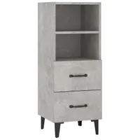vidaXL Kredens betonowy szary 34,5x34x90 cm materiał drewnopochodny