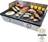 Solis Tischgrill, 2 Heizsystemen, 2200 W, spülmaschienenfeste Grillplatte