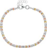 Armband Sterlingsilber tricolor