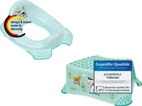 2er Set Funny Farm aquamarin WC Aufsatz + Hocker Toilettentrainer