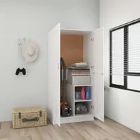 vidaXL Szafa biała 82,5x51,5x180 cm Materiał drewnopochodny