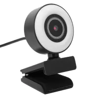 Webcam mit Licht,Webcam mit eingebautem Mikrofon,Live Webcam mit Licht,Video Webcam mit Licht,HD Webcam,Computerzubehör