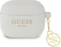 Guess Gua3Lsc4Eg Airpods 3-Abdeckung Grau/Grauer Silikon-Charm 4G-Kollektion