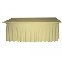 Gastro Uzal eckige Tischhusse Deluxe 180 x 80 cm Farbe: Creme