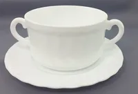 6 Suppentassen mit  Untertassen Trianon 30cl stapelbar
