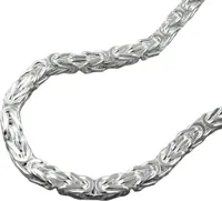Armband 4mm Königskette vierkant glänzend Silber 925 21cm
