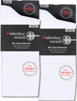 6 Paar Diabetiker Socken ohne Gummi 97% Baumwolle Damen Herren Socken ohne Naht (Weiß 39-42)
