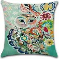 By Javy - Poszewka na poduszkę Colourfull - Sowa - Poszewka na poduszkę 45x45 - Poszewka na poduszkę - Poduszki dekoracyjne