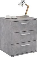 Nachttisch MARIELLA für Boxspringbett, moderner Nachtschrank Nachtkommode in Betonoptik, mit 3 Schubladen