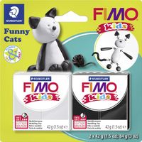 FIMO kids Modellier-Set "Funny Cats" ofenhärtend