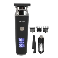 Haarschneider, LCD-Display, USB-Aufladung, tragbar, leistungsstarker Motor, geräuscharm, elektrischer Haarschneider für den Friseursalon