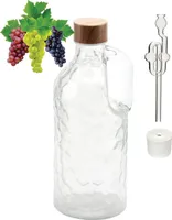 1,1 L Glasflasche + Gummistopfen + Gärröhrchen SET Likörflasche Schnapsflasche