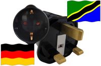 Urlaubsstecker Tansania für Geräte aus Deutschland