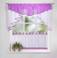 Fertiggardine, Gardine 2 Teile, Vorhang, 70x150 / 45x150cm Lila