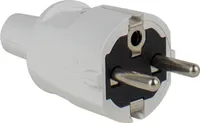 as-Schwabe PVC-Schutzkontaktstecker Weiß Schuko max. 1,5mm² 230V 16A IP20