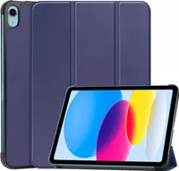Für Apple iPad 10.9 2022 10. Generation 3folt Wake UP Smart Cover Dunkelblau Tasche Etuis Hülle