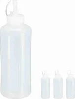 relaxdays Quetschflasche 1000 ml 4er Set