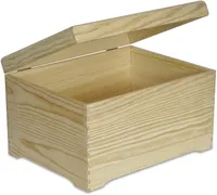 Creative Deco XXL Große Holztruhe Holzkiste mit Deckel | 40 x 30,5 x 24 cm | Erinnerungsbox Holzbox Aufbewahrungsbox