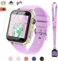 Dětské hodinky Smartwatch pro chlapce a dívky, hračka pro děti 3-12 let, s 31 hrami, 8 příběhy, hudbou, budíkem, fotoaparátem, vánoční dárek, tmavě modré, fialové