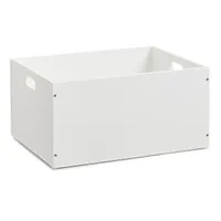 Úložný box Zeller, stohovateľný, MDF, biely - 40x30x20; 13352