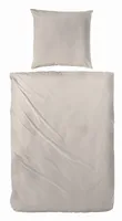 135x200 Perkal-Bettwäsche Knutzen gestreift Beige 13367001-077