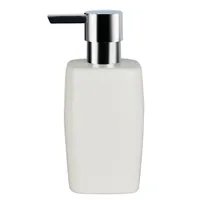Spirella Seifenspender Bali – Steingut In Weiß/Rosa, 400 Ml