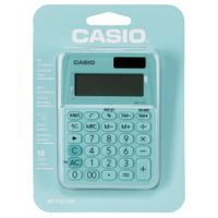 Casio MS-7UC-GN Mini Tischrechner in Trendfarbe, 10-stellig, in drei Farbvarianten, GRÜN