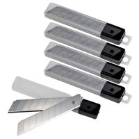 Messerklingen Ersatzklingen Abbrechklingen für Cuttermesser Abbrechmesser 18mm 7 Segmente (50 Klingen) im Köcher