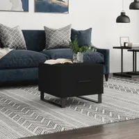vidaXL Konferenčný stolík čierny 50x50x40 cm Drevo Materiál
