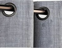 JEMIDI Vorhang blickdicht 140x245cm - Gardine mit Ösen Anbringung - Ösenschal Dekoschal Leinen Optik - 100% Polyester für Wohnzimmer Schlafzimmer
