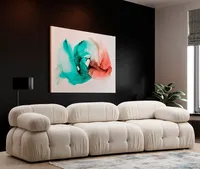Hanah Home, Bubble 3 Seater ( L1-O1-1R) - Bouclette, Sofagarnitur, Creme, BUCHENHOLZ / SPANPLATTEN, 95 x 75 x 288 cm