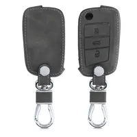 kwmobile Autoschlüssel Hülle kompatibel mit VW Golf 7 MK7 3-Tasten  Autoschlüssel Hülle - Schlüsselhülle Rallystreifen Sidelines Schwarz Grau