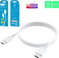 Denmen USB kabel USB-C - USB-C - 1m - Bílá KP26293