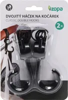 ZOPA Doppelhaken für Kinderwagen 2 Stück Schwarz