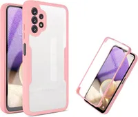 Samsung Galaxy A32 5G Pouzdro, 360° Kompletní Ochrana s Vestavěným Chráničem Displeje pro Samsung A32 5G Růžový