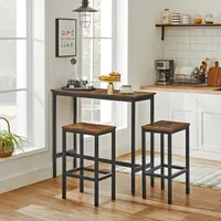VASAGLE Bartisch Bartisch-Set/Bartisch mit Barhocker-Set,für Esszimmer, Küche