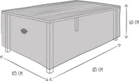 UV odolný ochranný kryt na záhradný stôl 185x105x60cm - COCT180