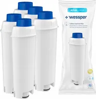 Filtr wody Wessper do ekspresów do kawy Delonghi Dlsc002, Ser3017 i 5513292811 - kompatybilny z seriami Ecam, Esam, Etam (zestaw 5 sztuk)