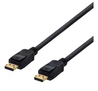 Kabel DisplayPort DELTACO, 0,5 m, 4K UHD, DP 1.2, czarny
