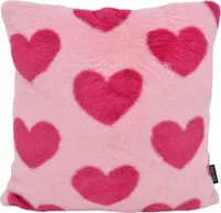 Kissen Plüschherz Rosa | 45 x 45 cm | Polyester