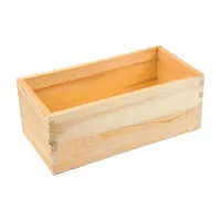 Aufbewahrungsbox Naturholz mit Griffen Holzkiste Allzweck - für Haushalt, Büro, Hobby, Größe wählen:21 x 11 x 8 cm