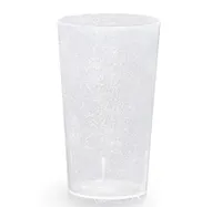 AKU® PP-Trinkbecher 250 ml/0,25 l, Mehrweg, Kunststoff, transparent/leicht milchig, Glitzereffekt
