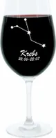 Leonardo Weinglas 400 ml, Motivglas, Sternbild Krebs, Geschenk, Stimmungsglas mit Gravur, Moodglas, 22 cm